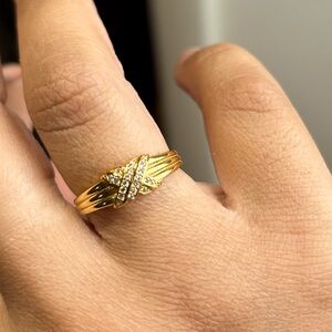 Elegant Gold Over Sterling Women's Ring Size 8
